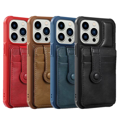 Clássico superior magro do exemplo de Max Compatible Vegan Leather Phone do iPhone 13 tampa fina elegante luxuosa do pro