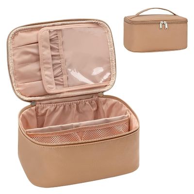 Limpeza de mãos Bolsa de beleza com 3 compartimentos Organizador perfeito para cosméticos Toalhas e itens pessoais