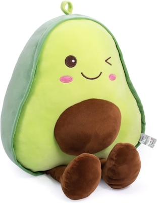 16.5 polegadas aconchegado fruta de abacate recheado suave de pelúcia jogar travesseiro presente para crianças, comida em forma de jogar travesseiro brinquedo para o Natal