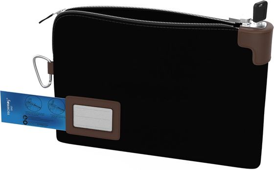 Bolsa para Dinheiro, Bolsa para Cartório com Fechadura, 2 Chaves, Bolsa Impermeável para Documentos, Bolsa para Dinheiro com Zíper, 11,7 X 8,3 Polegadas, Sacos para Depósito e Carteira de Viagem Protegem Passaporte, Dinheiro, Cheques, Cartões de Crédito