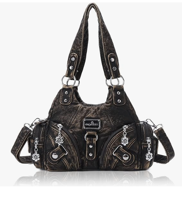 Bolsas para mulheres pequenas bolsas de ombro Hobo bolsa de couro Vagen com vários bolsos e zíper