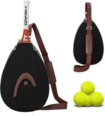 Saco de raquete HEAD para tênis pickleball badminton, preto.