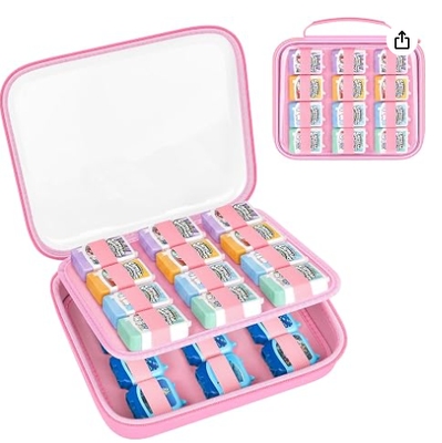 Hard Case Audiobook 4-Pack Sets, Case Only. A tampa clara e a carapaça EVA organizam vários conjuntos de figuras em caixa para exibição e viagens.