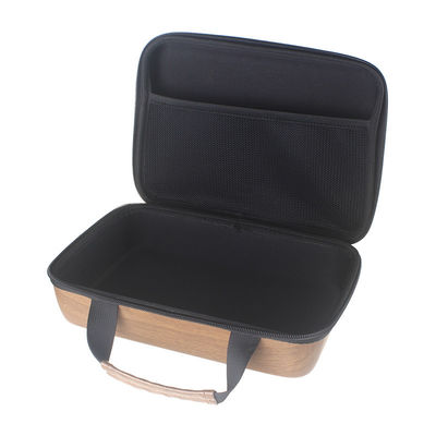 Superfície de couro Dustproof do plutônio de EVA Storage Case Wood Grain à prova de choque