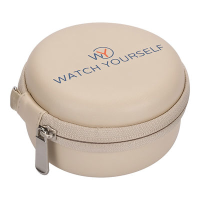 O veludo do ODM do OEM que alinha o zíper de superfície de couro do plutônio de EVA Watch Case fechou-se