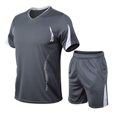 Os esportes do corredor do verão dos homens vestem a camisa curto da luva T dos vestuários secagem rápida de 5 minutos