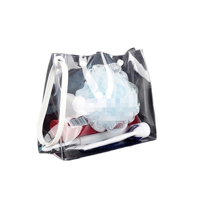 Empacotamento cosmético transparente gravado do curso do caso da lavagem do saco do armazenamento do PVC TPU