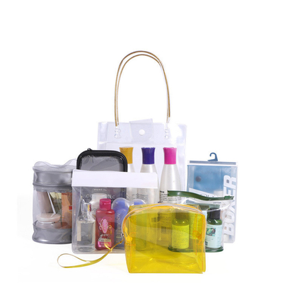 Saco de armazenamento de cosméticos transparente de 3 mm Material de pvc teste CA65