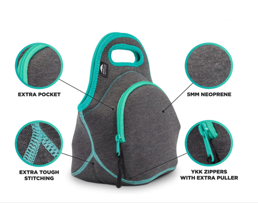Acréscimo lavável reusável de Tote Neoprene Lunch Bag Insulated das mulheres das crianças densamente