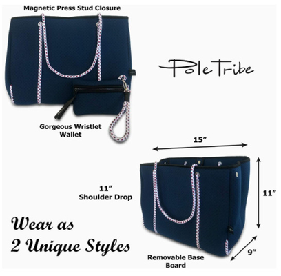 Grande neopreno Tote Bag Lightweight das mulheres para o curso da praia do Gym