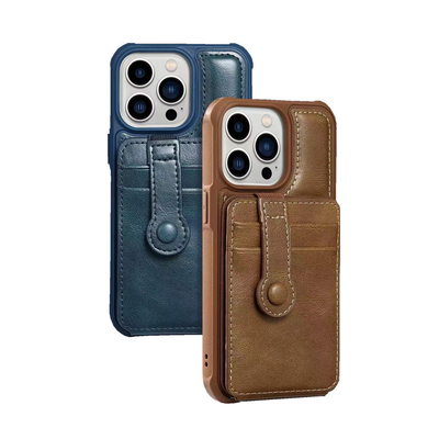Clássico superior magro do exemplo de Max Compatible Vegan Leather Phone do iPhone 13 tampa fina elegante luxuosa do pro