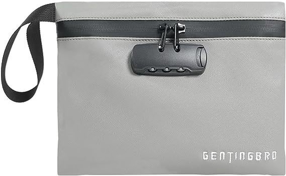 Saco de dinheiro com fechadura KaAutoler Resistente ao fogo e à água Saco de dinheiro com fecho de fecho de fechadura caixa de segurança Resistente ao fogo Bolsa de dinheiro Locki