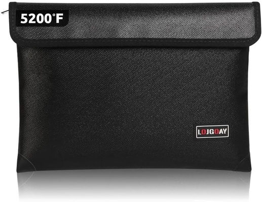 Saco de documentos à prova de fogo - com isolamento térmico a 5200°F, saco à prova de fogo à prova d'água com fecho, 8 camadas de materiais funcionais