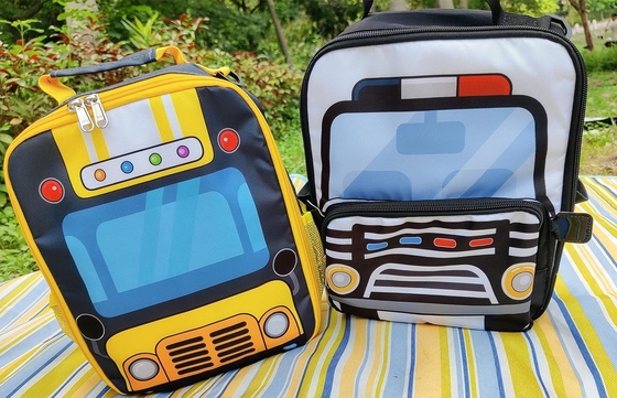 Caixa de almoço para crianças para meninas escolares Meninos Sacos de almoço isolados com cinto de ombro Reutilizável Cooler de almoço Tote para viagens Pini