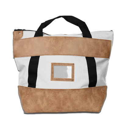Saco bancário de correio com fechadura de couro - 22w x 18h x 7d - feito sob encomenda