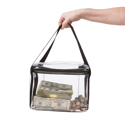 BOLSA DE ESPECIALIDADE VINIL transparente à prova d'água VISÍVEL DE GRANDE Capacidade - 10W X 8H X 5D - feita sob medida