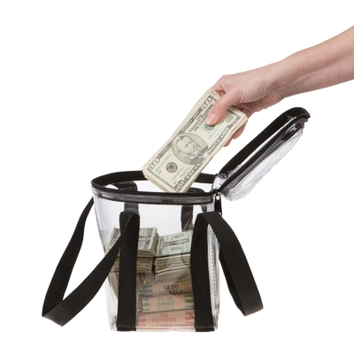 BOLSA DE ESPECIALIDADE VINIL transparente à prova d'água VISÍVEL DE GRANDE Capacidade - 10W X 8H X 5D - feita sob medida