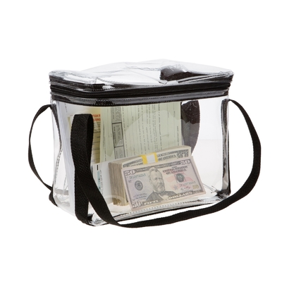 BOLSA DE ESPECIALIDADE VINIL transparente à prova d'água VISÍVEL DE GRANDE Capacidade - 10W X 8H X 5D - feita sob medida