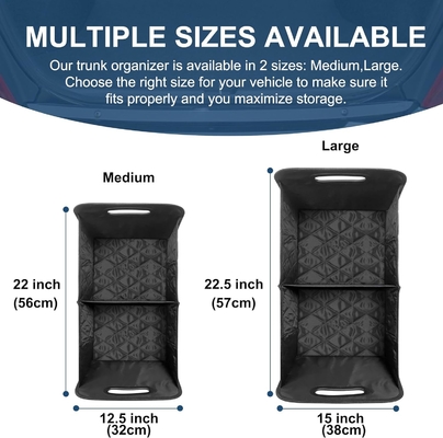 Organizador de porta-bagagens para SUV, organizadores de carro e armazenamento com 6 bolsos, acessórios de carro para mulheres/homens 50LWaterproof