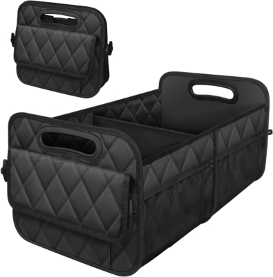 Organizador de porta-bagagens para SUV, organizadores de carro e armazenamento com 6 bolsos, acessórios de carro para mulheres/homens 50LWaterproof