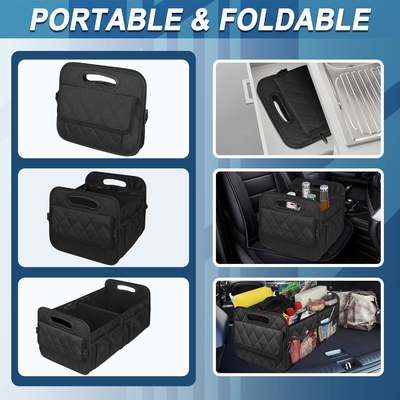 Organizador de porta-bagagens para SUV, organizadores de carro e armazenamento com 6 bolsos, acessórios de carro para mulheres/homens 50LWaterproof