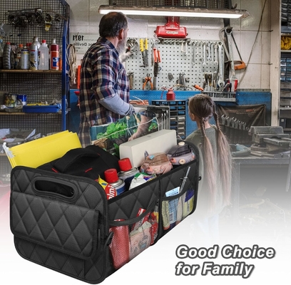 Organizador de porta-bagagens para SUV, organizadores de carro e armazenamento com 6 bolsos, acessórios de carro para mulheres/homens 50LWaterproof