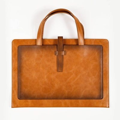 NOVO PU PELO DE GRANDE Capacidade BRIEFCASE PELO DE PELO BRAÇO DO BUSINESS DOCUMENTO BALSA PORTÁVEL ARAFÁTICO