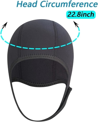 2.5mm Neoprene Dive Cap Surf Cap,Capela de Mergulho,Tapinha de Manguera térmica com Faixa de Chin,Tapinha à prova de vento para Surf Kayak Raf