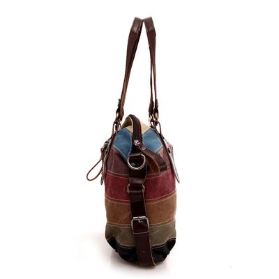 NUEVA TENDÊNCIA Arco-íris de tela estriada saco de moda patchwork saco de água de roupa saco de roupa