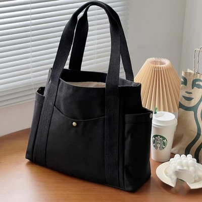 Saco de lona Tote saindo tela tudo em um trabalho alto nível de aparência viajar grande capacidade estudante de arte ombro único