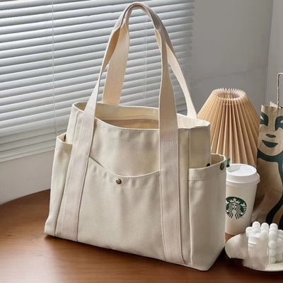 Saco de lona Tote saindo tela tudo em um trabalho alto nível de aparência viajar grande capacidade estudante de arte ombro único