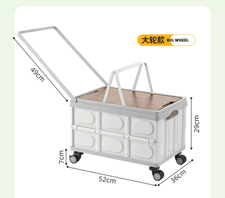 Caixa de armazenamento do porta-bagagens do carro Caixa de armazenamento de acampamento ao ar livre Organizador de acampamento dobrável Caixa de armazenamento de piquenique de tampa de madeira