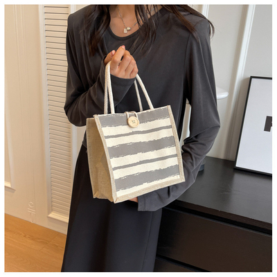 TOTE BAG CANVAS BAG CANVAS GIRL novo TOTE impresso em portavel BENTO LUNCH Box trabalho