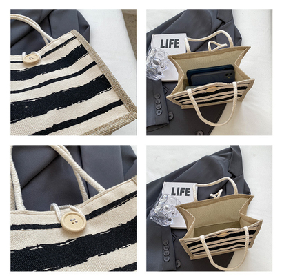 TOTE BAG CANVAS BAG CANVAS GIRL novo TOTE impresso em portavel BENTO LUNCH Box trabalho
