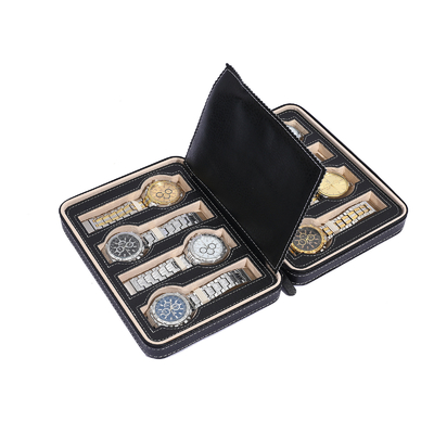 VINTAGE STYLE 8-BIT ELECTROMECANICAL RELÓGIO CASE moda esquinas arredondadas personalidade relógio exibição zipper saco