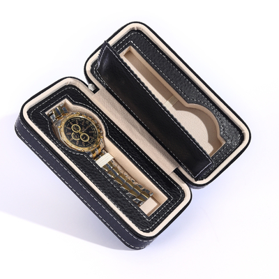 VINTAGE STYLE 8-BIT ELECTROMECANICAL RELÓGIO CASE moda esquinas arredondadas personalidade relógio exibição zipper saco