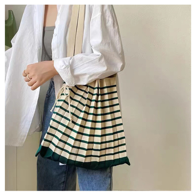 Novo saco de escritório em plissado saco feminino trançado saco de invernada de malha saco de moda saco feminino transfronteiriço