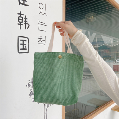 Arty Corduroy BAG Casual MINI LADY PORTÁVEL BAG VINTAGE BAG BENTO BAG