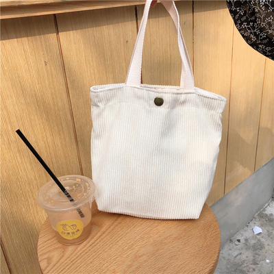 Arty Corduroy BAG Casual MINI LADY PORTÁVEL BAG VINTAGE BAG BENTO BAG