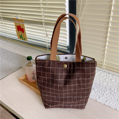 Arty Corduroy BAG Casual MINI LADY PORTÁVEL BAG VINTAGE BAG BENTO BAG