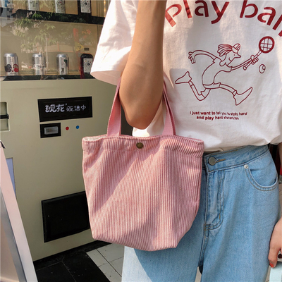Arty Corduroy BAG Casual MINI LADY PORTÁVEL BAG VINTAGE BAG BENTO BAG