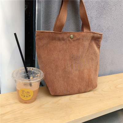 Arty Corduroy BAG Casual MINI LADY PORTÁVEL BAG VINTAGE BAG BENTO BAG