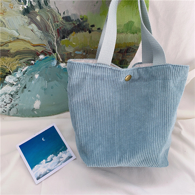Arty Corduroy BAG Casual MINI LADY PORTÁVEL BAG VINTAGE BAG BENTO BAG