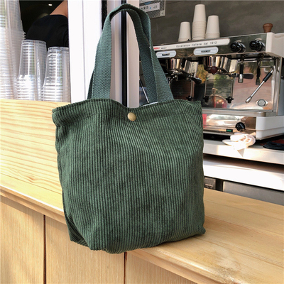 Arty Corduroy BAG Casual MINI LADY PORTÁVEL BAG VINTAGE BAG BENTO BAG