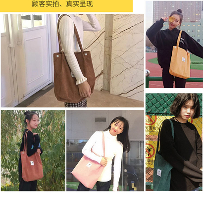BOLSA DE MUJERES MODA SIMPLE BOLSA CORDUROY BOLSA DE CLASSE LANA BOLSA DO ESPALHO BOLSA CAMPUS BOLSA CROSSBODY BOLSA TOTE BOLSA