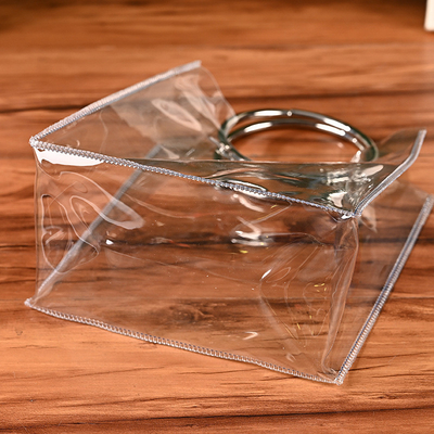 NS TRANSPARENTE PVC TOTE BAGA RONDO MANUAL VEDADE COMPANHÃO REGALO BALDÃO BAGA FLORES BAGA REGALO