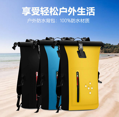 Saco impermeável de PVC para o exterior de grande capacidade Saco impermeável de deriva para homens e mulheres Mochila impermeável multifuncional