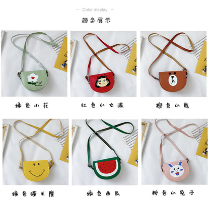 2024 MODA NOVA GIRL BABY MODA OLHADO BALSA CROSSBODY BALSA CARTOON BALSA MUDANÇA PRINCESA BALSA PEQUENA