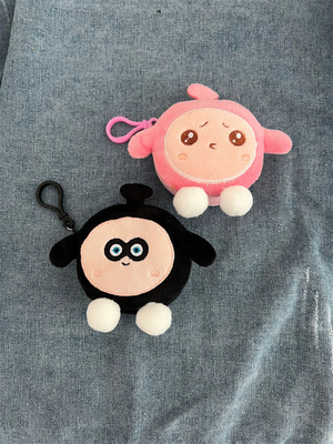 OVO PARTY RUND PLUSH MOINET PURSE bolsa de escola colete pendente fone de ouvido armazenamento saco bolsa de moedas