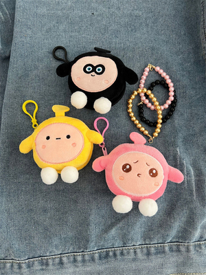 OVO PARTY RUND PLUSH MOINET PURSE bolsa de escola colete pendente fone de ouvido armazenamento saco bolsa de moedas